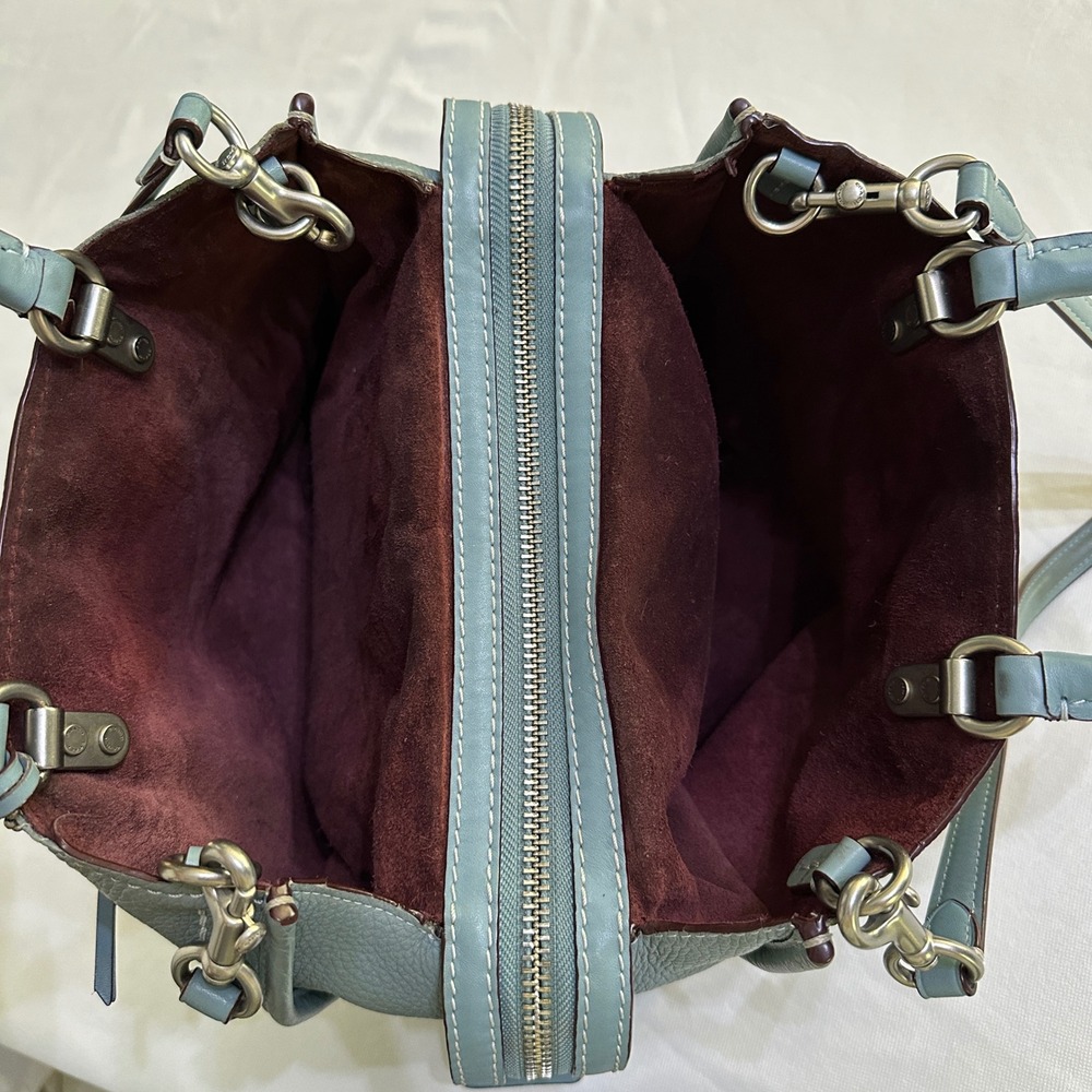 COACH 1941 Rogue 31 Slate Blue Glovetanned Pebble Leather Satchel Bag 38124 - Picture 5 of 16
